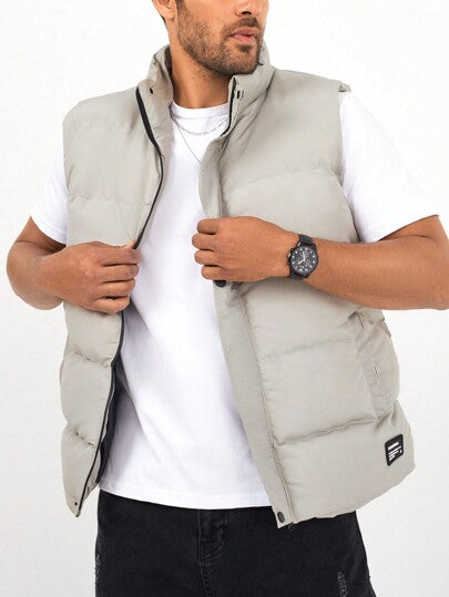 Unisex Quilted Gilet with Zipper Front Breathable Warm Fit - BritishMode