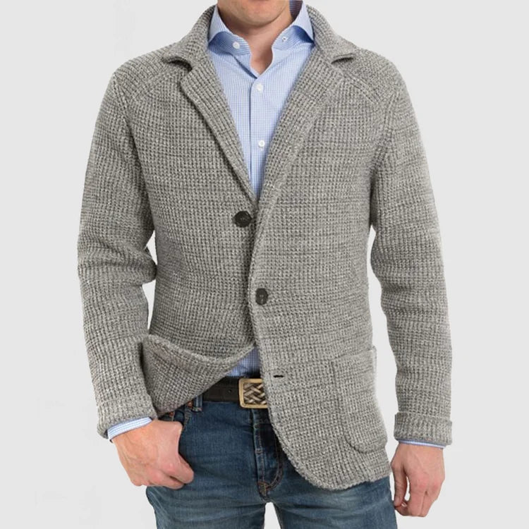 Mens Knit Blazer Jacket Classic Fit