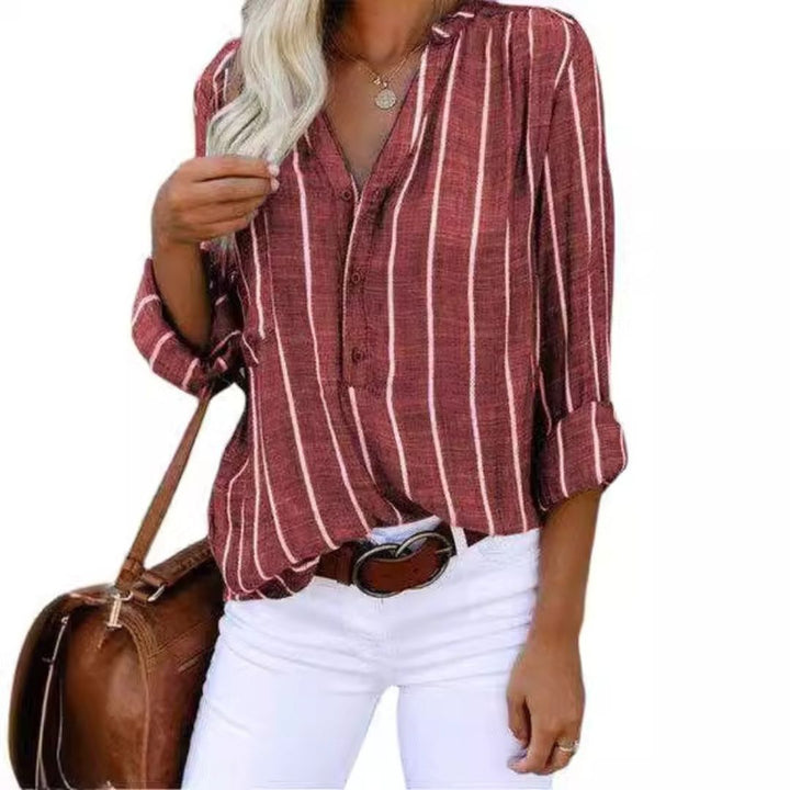 Womens Cotton Blend Shirt Relaxed Fit