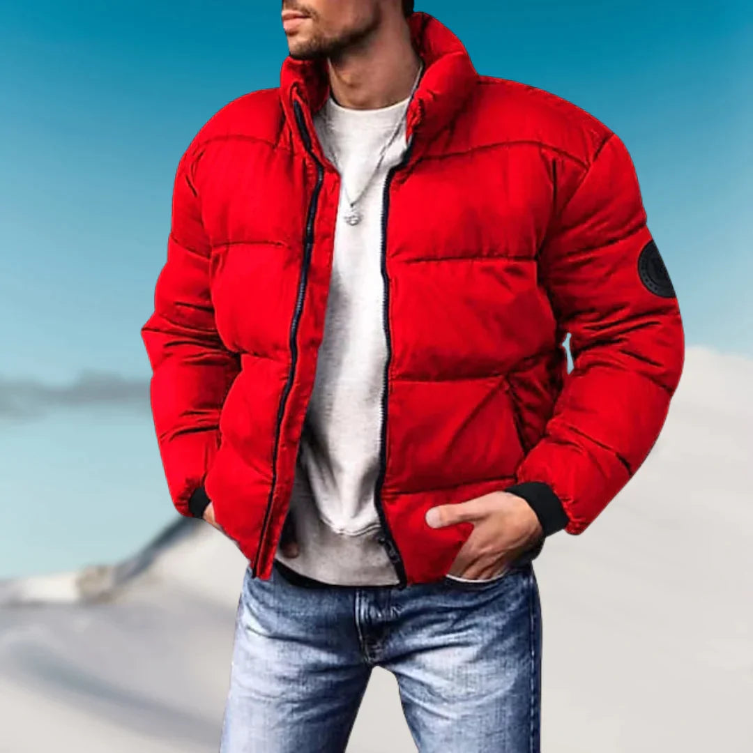 Mens Casual Padded Jacket Lightweight Relaxed Fit - BritishMode