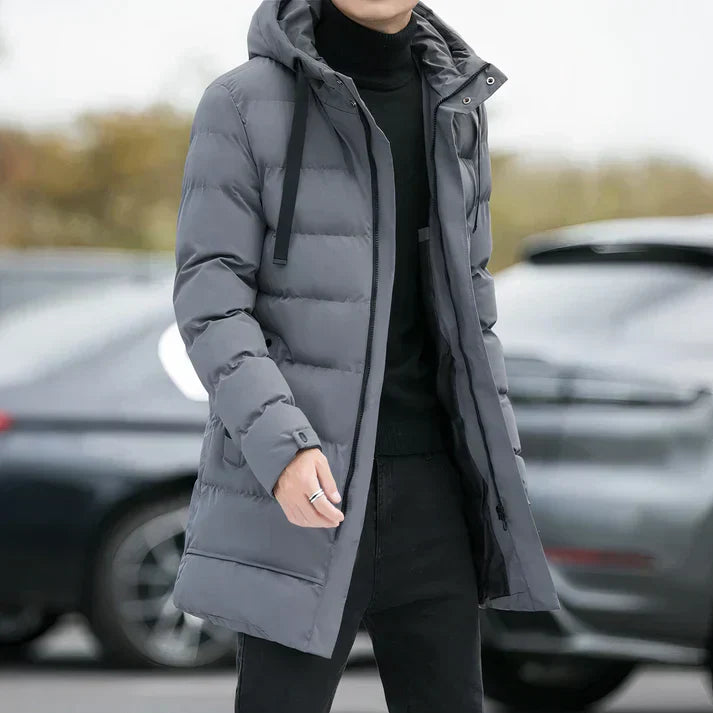 Mens Quilted Winter Coat Insulated Warm Fit - BritishMode