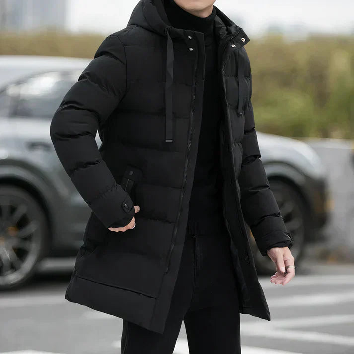 Mens Quilted Winter Coat Insulated Warm Fit