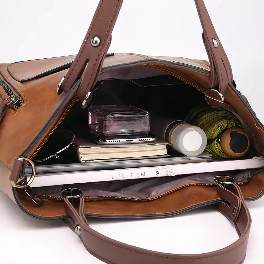 Womens Shoulder Bag PU Leather Vintage Style Durable