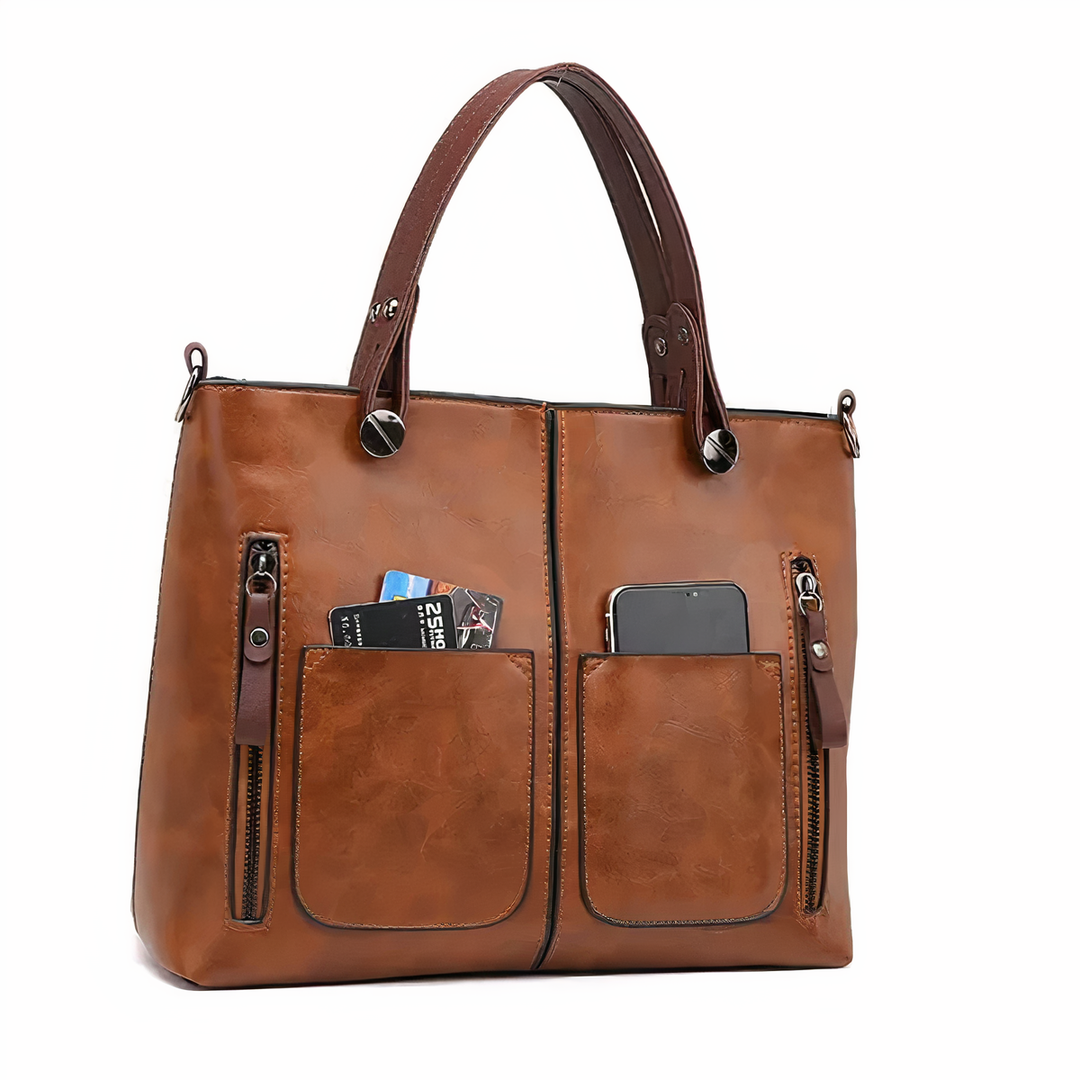 Womens Shoulder Bag PU Leather Vintage Style Durable