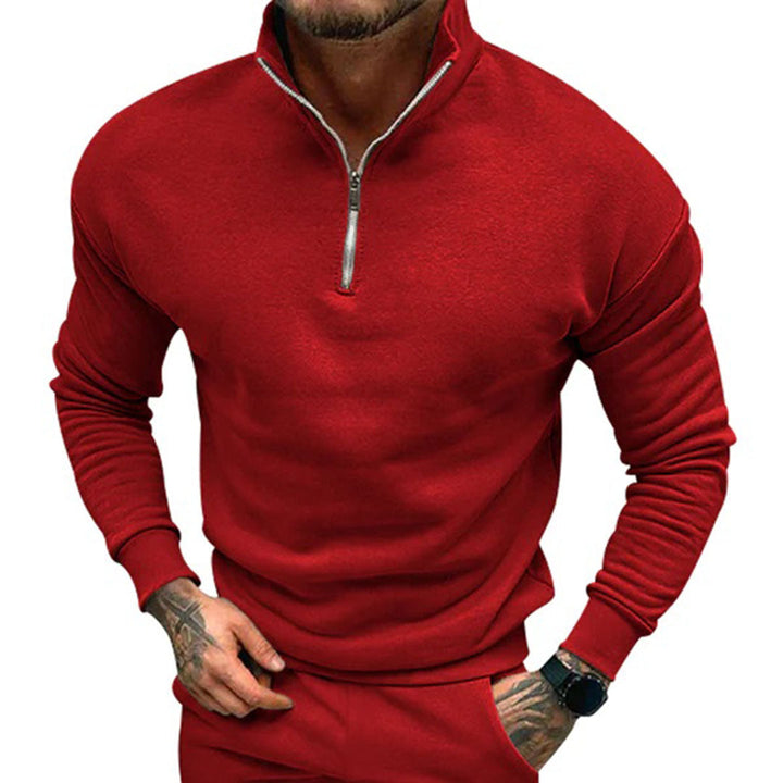 Mens Half-Zip Sweater Knit Comfortable Casual Fit