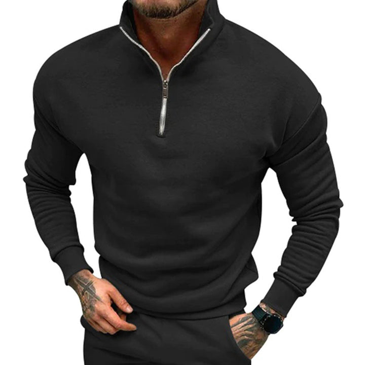 Mens Half-Zip Sweater Knit Comfortable Casual Fit