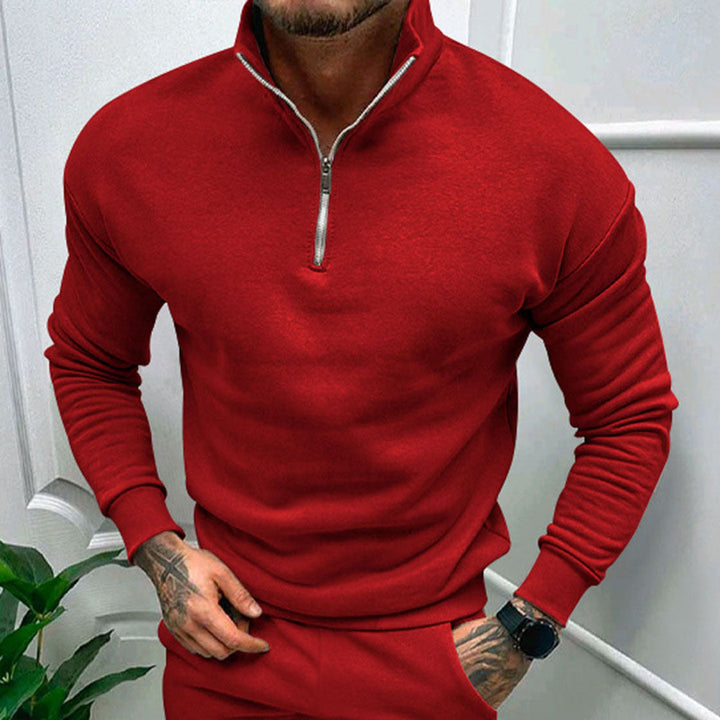 Mens Half-Zip Sweater Knit Comfortable Casual Fit