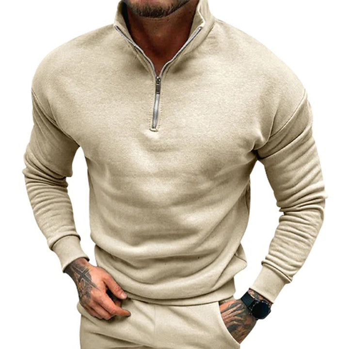 Mens Half-Zip Sweater Knit Comfortable Casual Fit