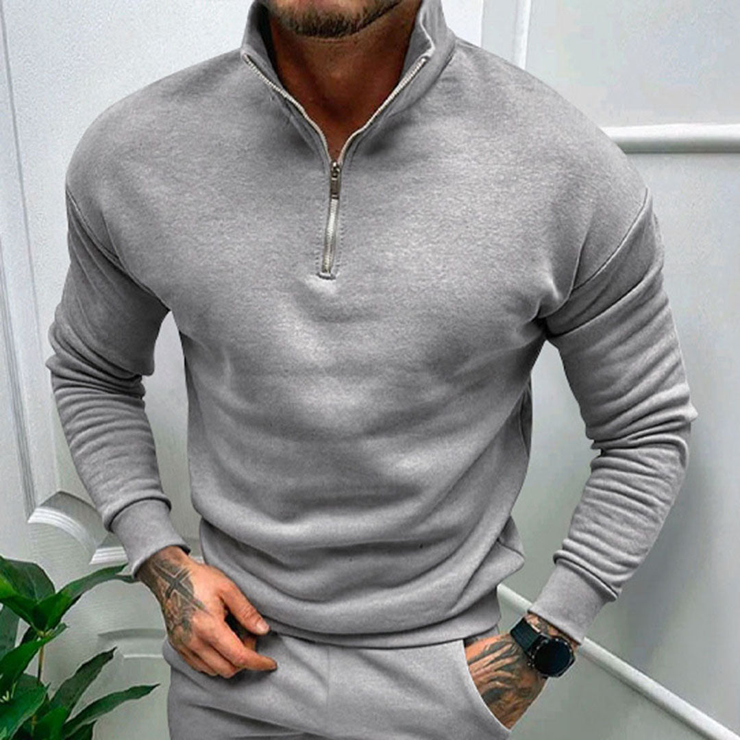Mens Half-Zip Sweater Knit Comfortable Casual Fit