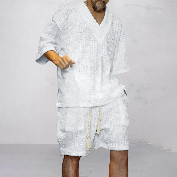 Womens Knit Shirt and Shorts Set Comfortable Summer Fit
