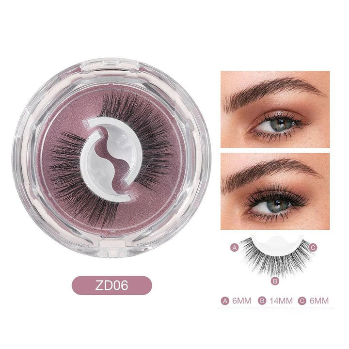Womens Reusable Self-Adhesive Eyelashes Lightweight Flexible