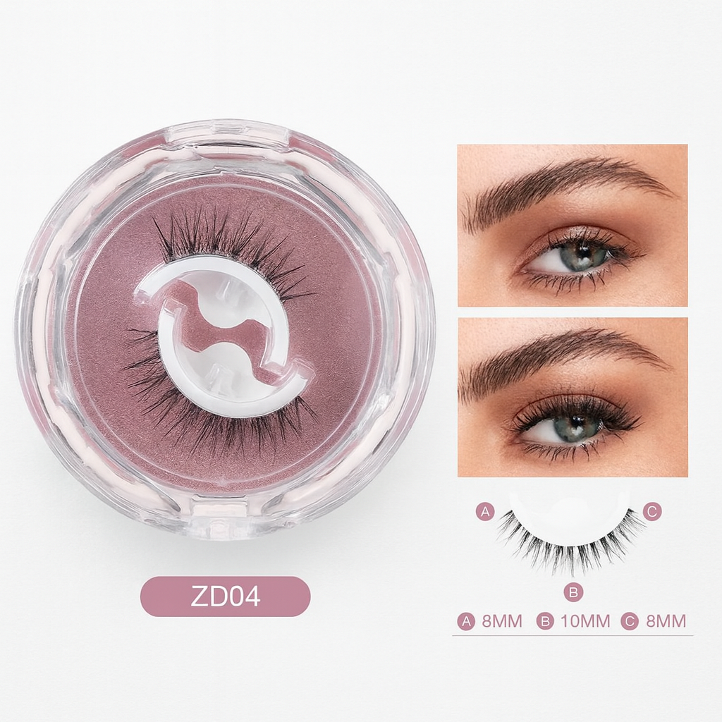 Womens Reusable Self-Adhesive Eyelashes Lightweight Flexible