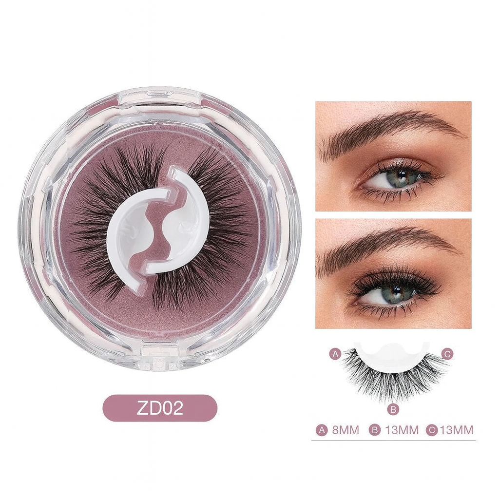 Womens Reusable Self-Adhesive Eyelashes Lightweight Flexible
