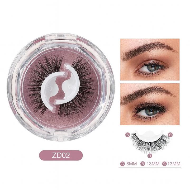 Womens Reusable Self-Adhesive Eyelashes Lightweight Flexible