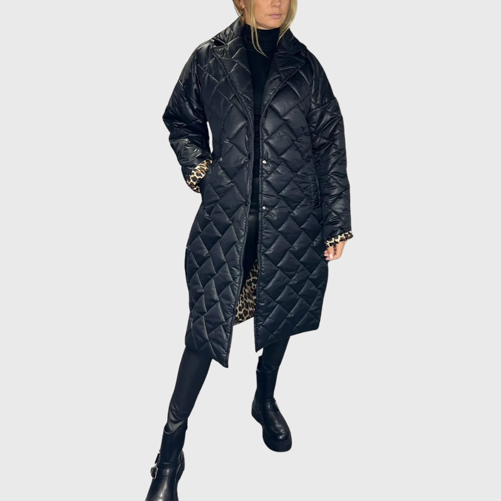 Womens Reversible Padded Winter Jacket Insulated Warm