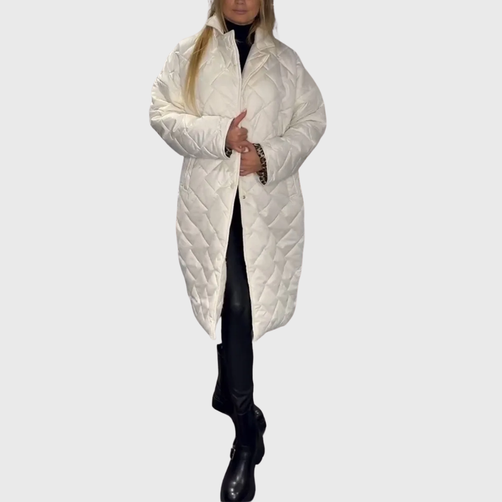 Womens Reversible Padded Winter Jacket Insulated Warm