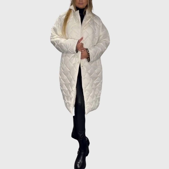 Womens Reversible Padded Winter Jacket Insulated Warm