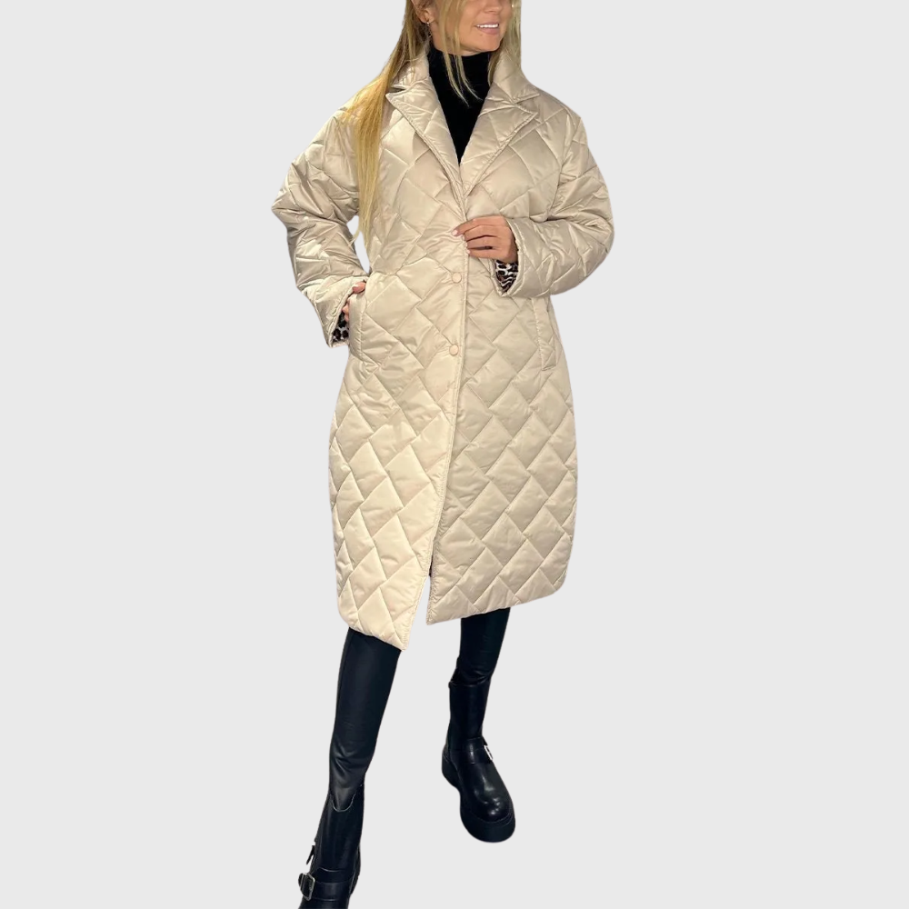 Womens Reversible Padded Winter Jacket Insulated Warm