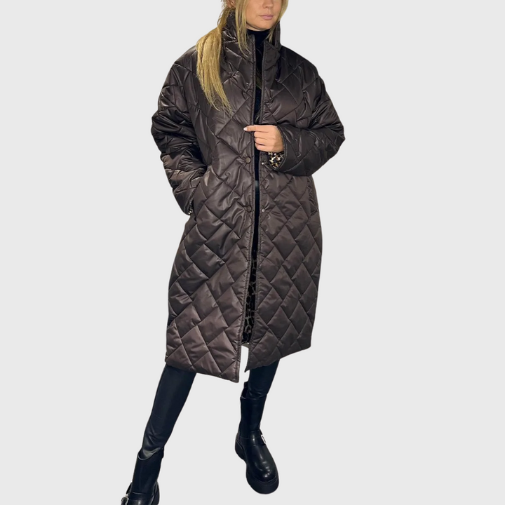 Womens Reversible Padded Winter Jacket Insulated Warm