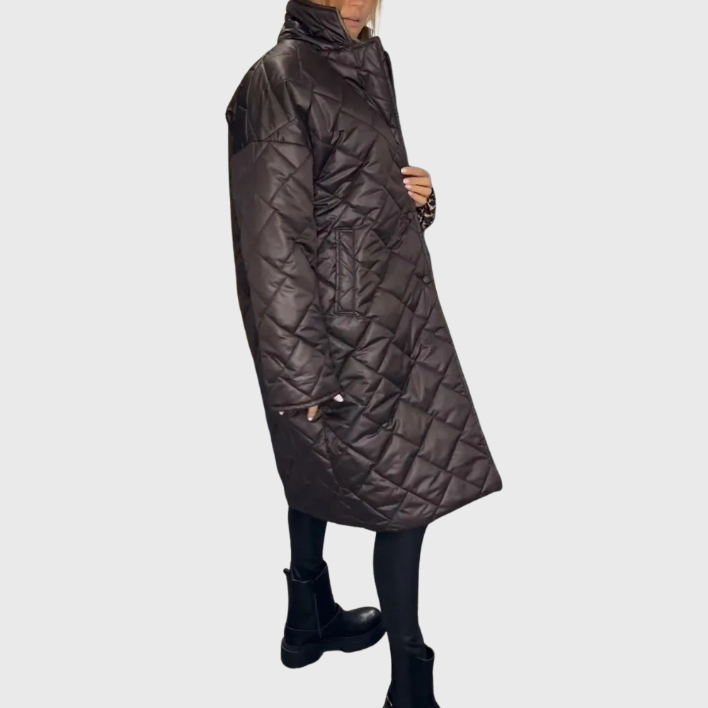 Womens Reversible Padded Winter Jacket Insulated Warm