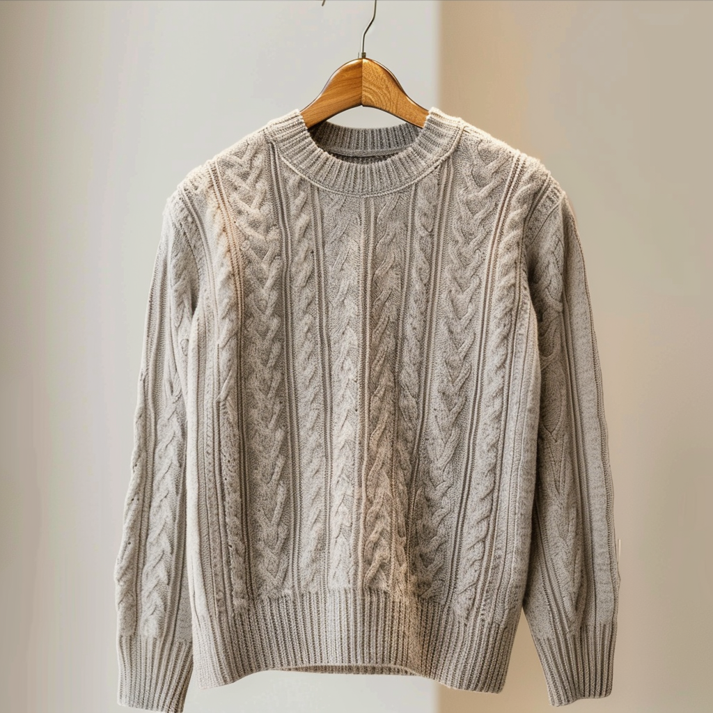 Mens Knitted Sweater Crew Neck Warm