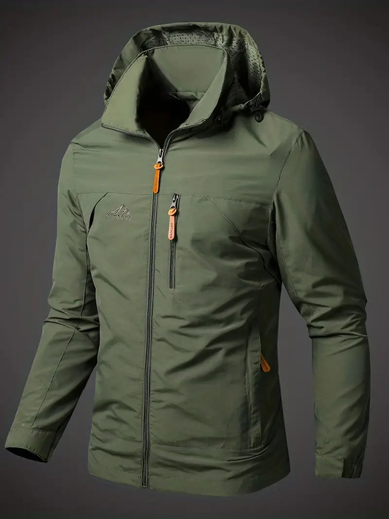 Mens Windbreaker Jacket Waterproof Breathable Lightweight - BritishMode