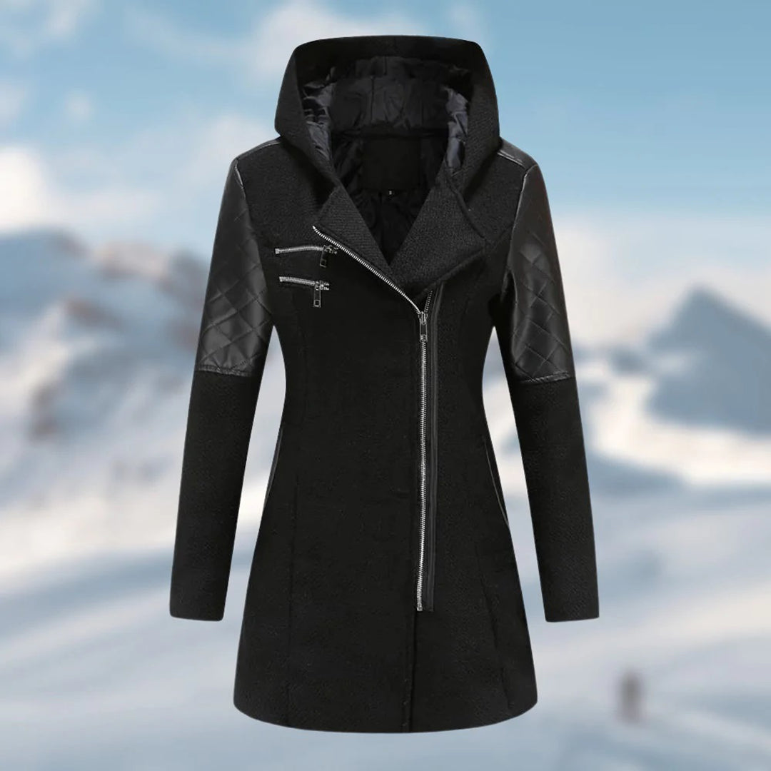 Womens Hooded Winter Coat Insulated Warm Fit