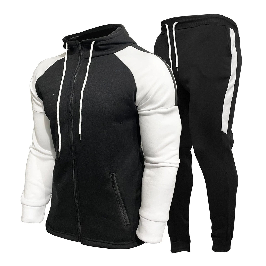Mens Tracksuit Zipper Jacket and Pants Set - BritishMode