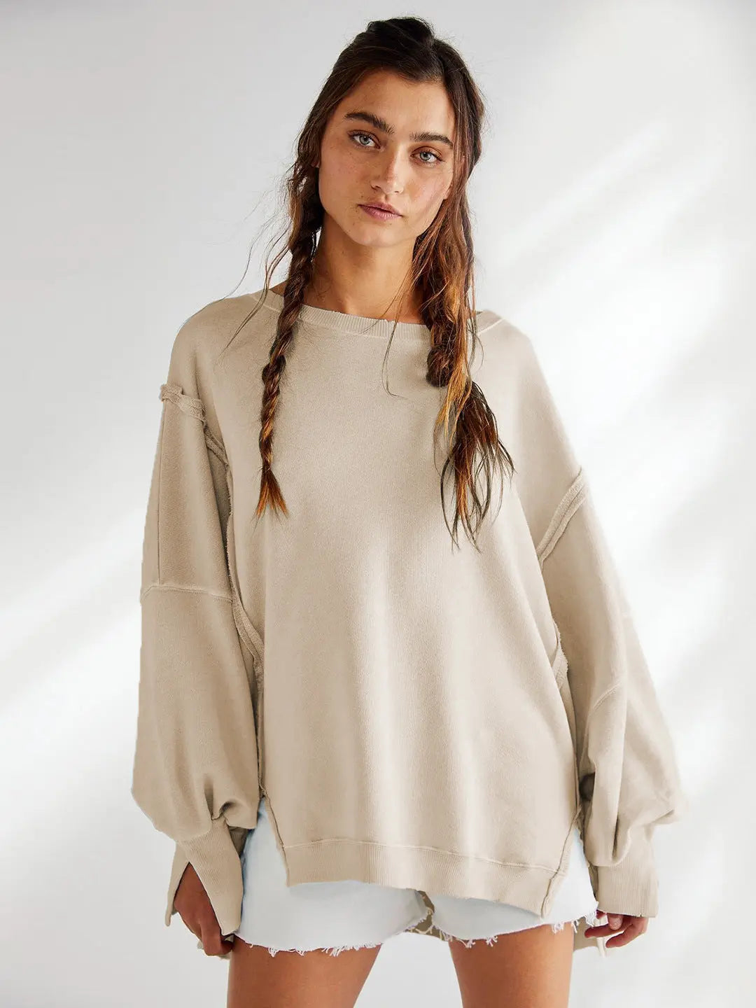 Unisex Oversized Sweatshirt Cotton Casual Fit