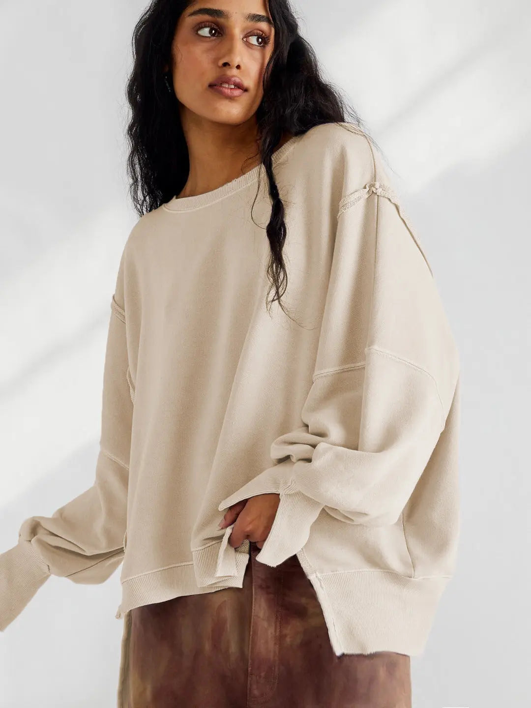 Unisex Oversized Sweatshirt Cotton Casual Fit