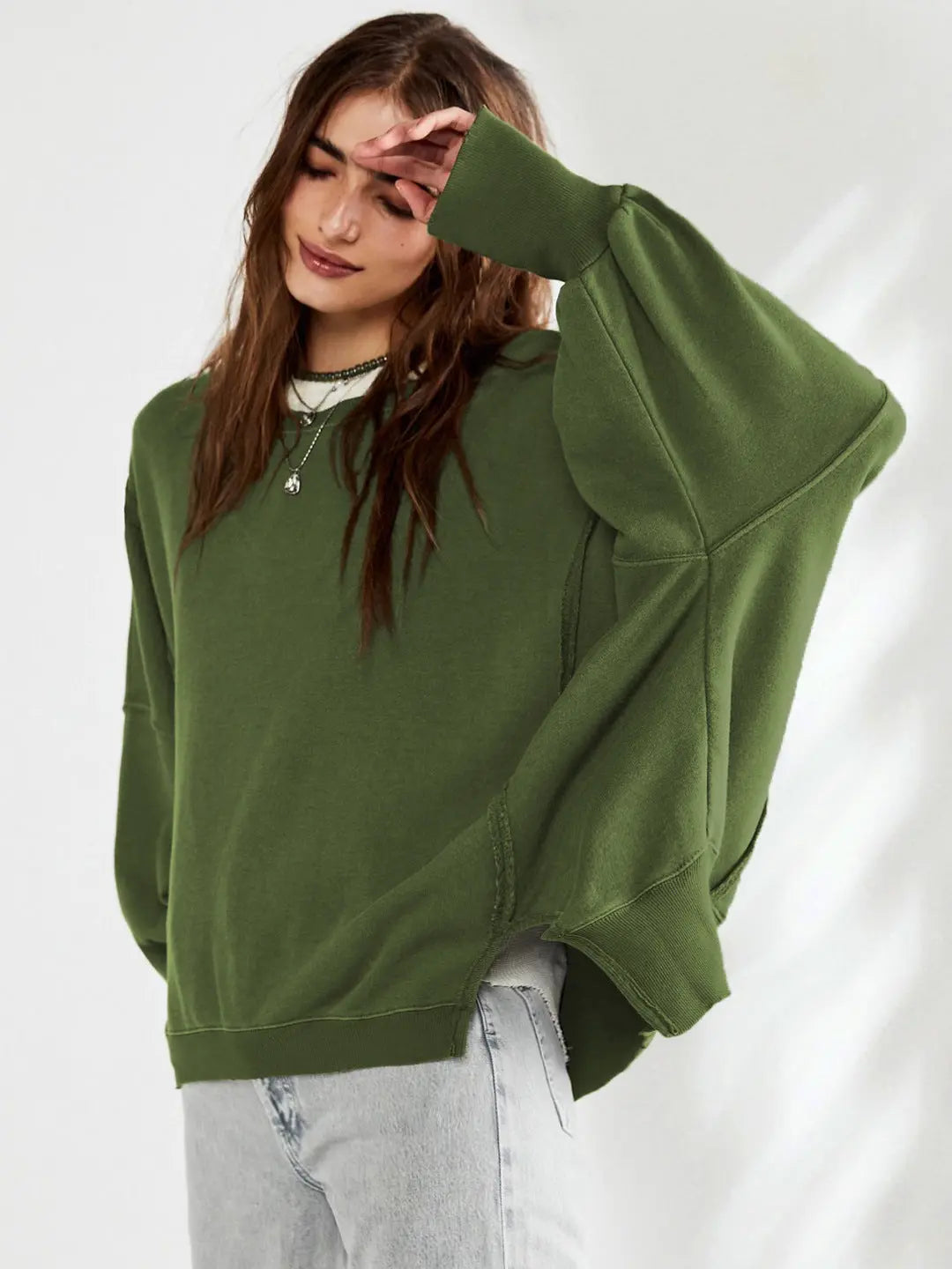 Unisex Oversized Sweatshirt Cotton Casual Fit