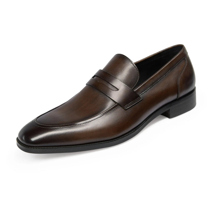 Mens Penny Loafers Leather Classic Slip-On