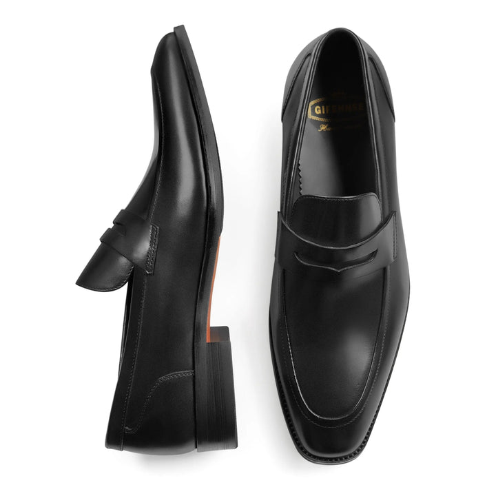 Mens Penny Loafers Leather Classic Slip-On