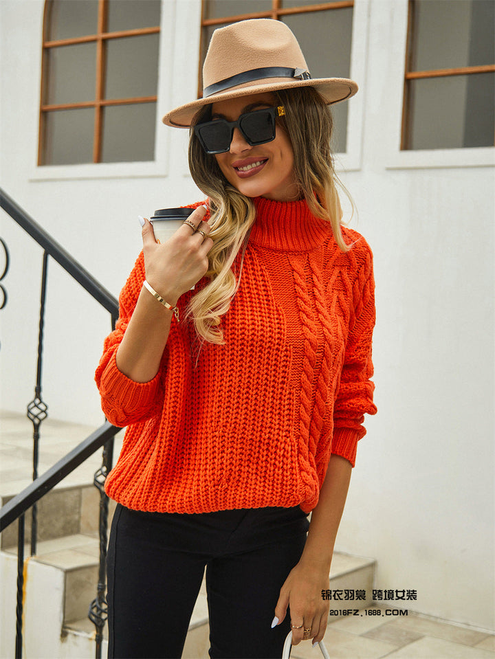 Womens Turtleneck Sweater Warm Knit Winter
