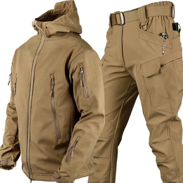 Mens Tactical Outdoor Waterproof Jacket and Pants Set