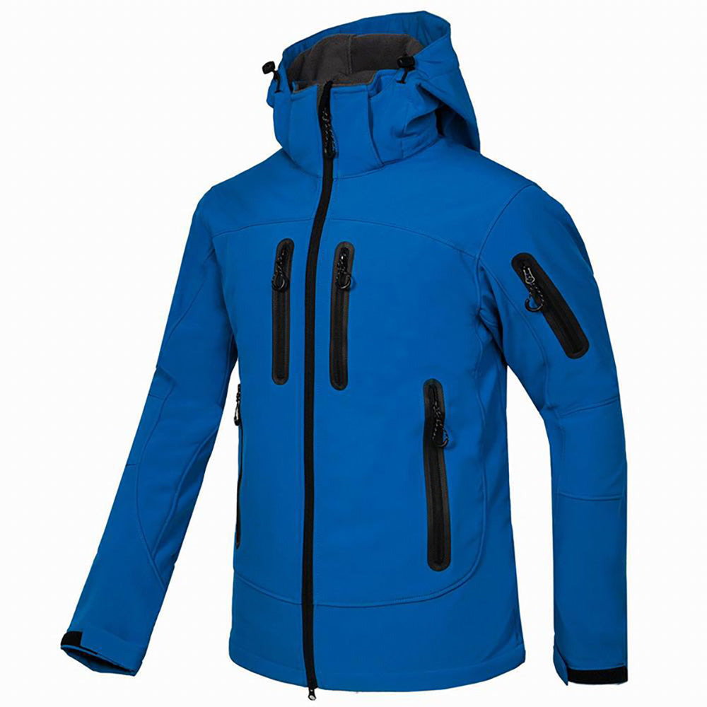 Mens Hoodie Jacket Waterproof Zip-Up Casual Fit - BritishMode