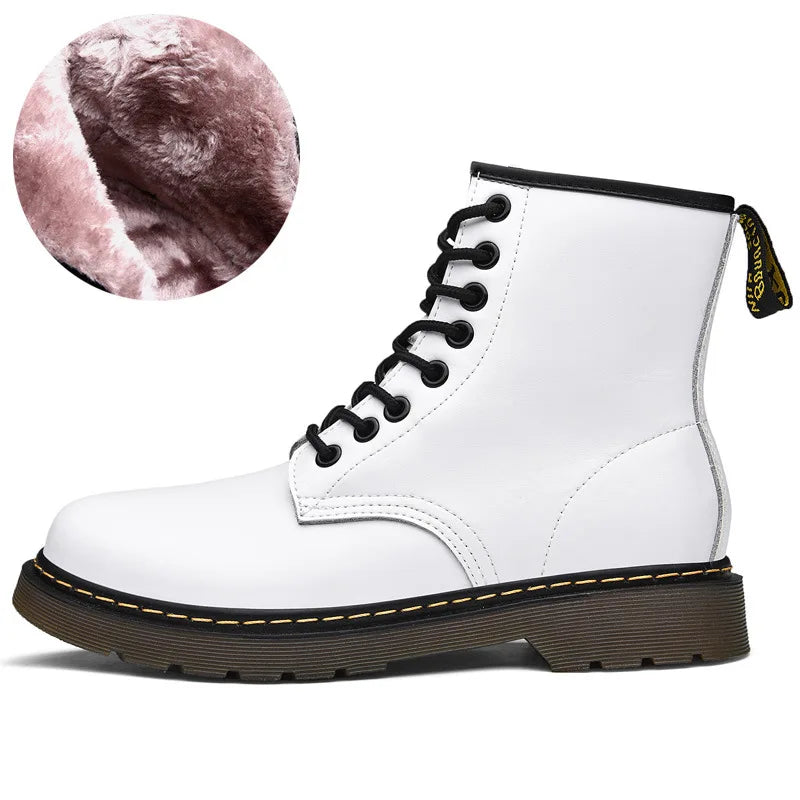 Mens Chelsea Boots Leather Warm Insulated