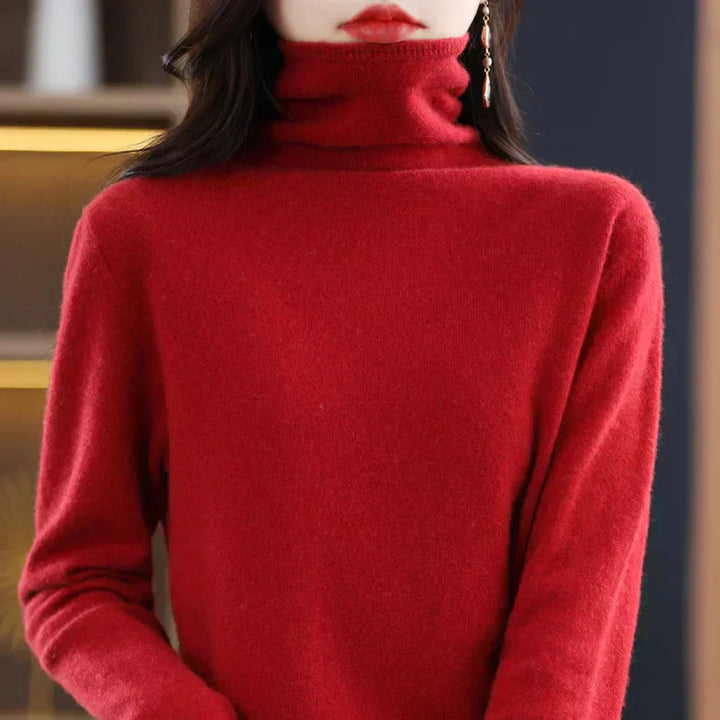 Womens Crew Neck Sweater Soft Merino Wool