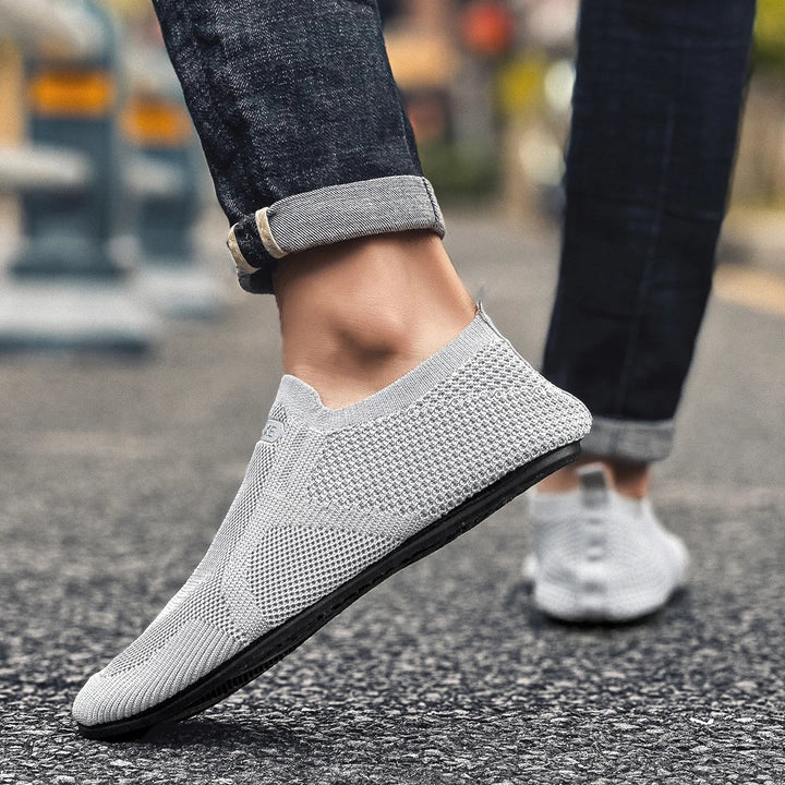 Mens Loafers Mesh Upper Slip-On