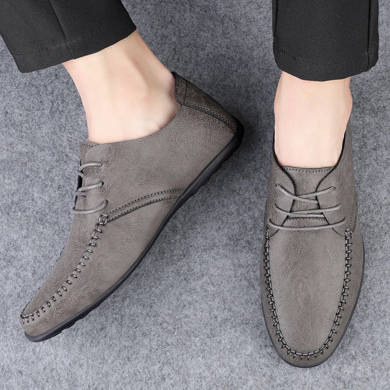 Mens Casual Leather Moccasin Shoes