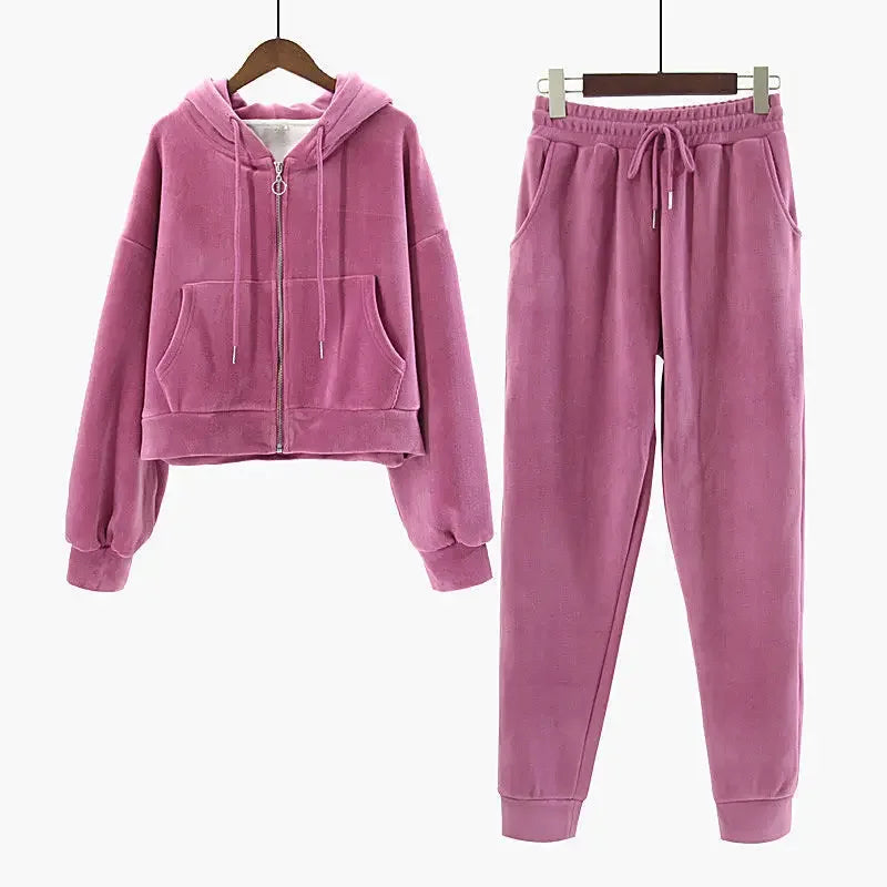 Womens Hoodie and Sweatpants Soft Cozy Loungewear Set
