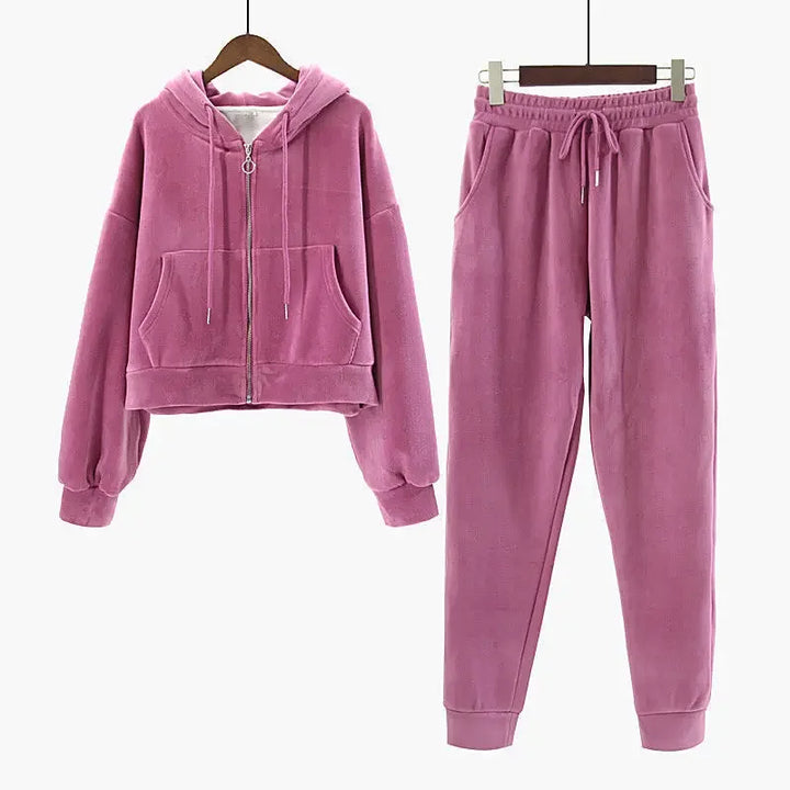 Womens Hoodie and Sweatpants Soft Cozy Loungewear Set