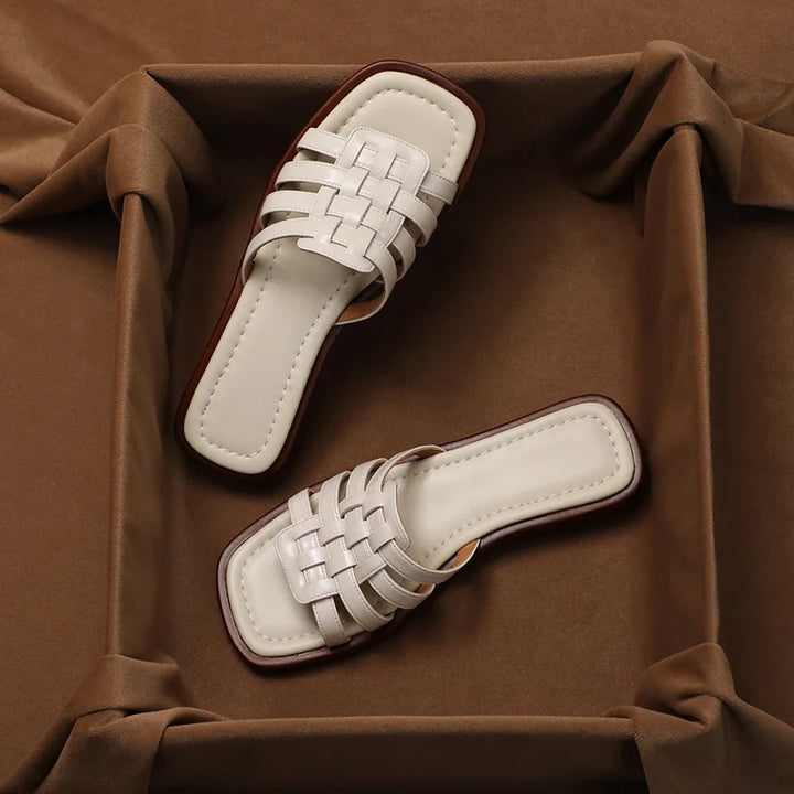 Womens Leather Flats Classic Fit