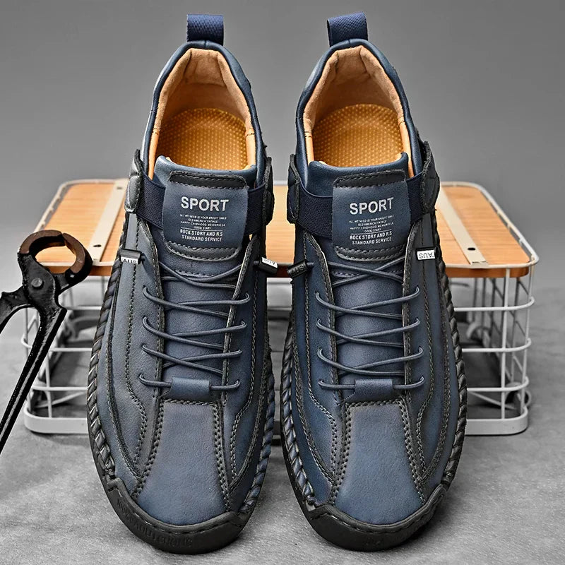 Mens Casual Walking Sneakers Moc Stitching Grip Outsole