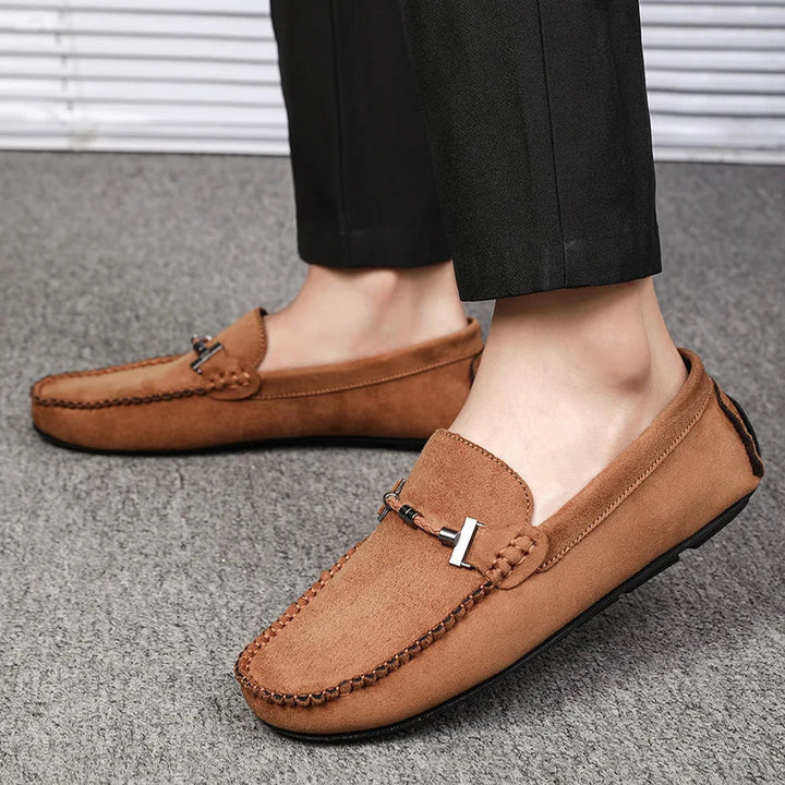 Mens Suede Loafers Slip-On Comfortable