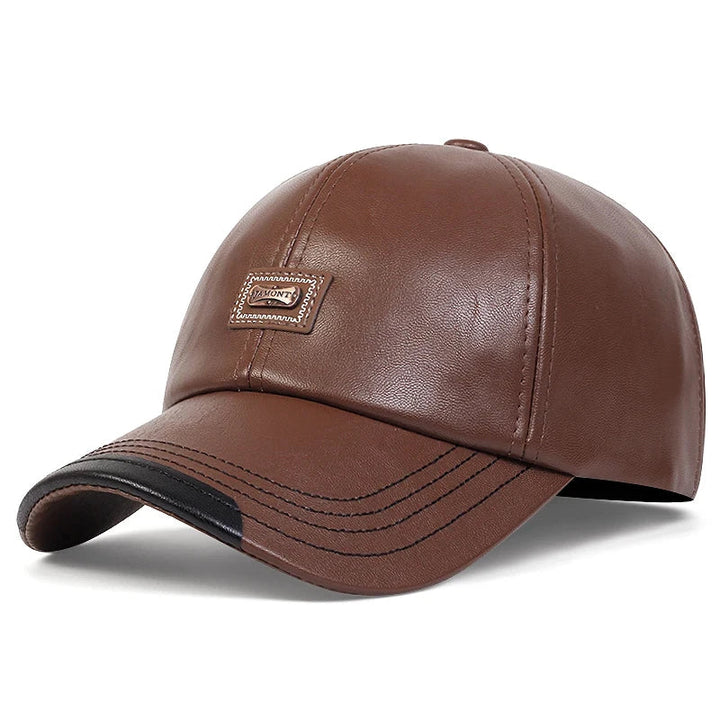 Mens Leather Hat Classic Fit