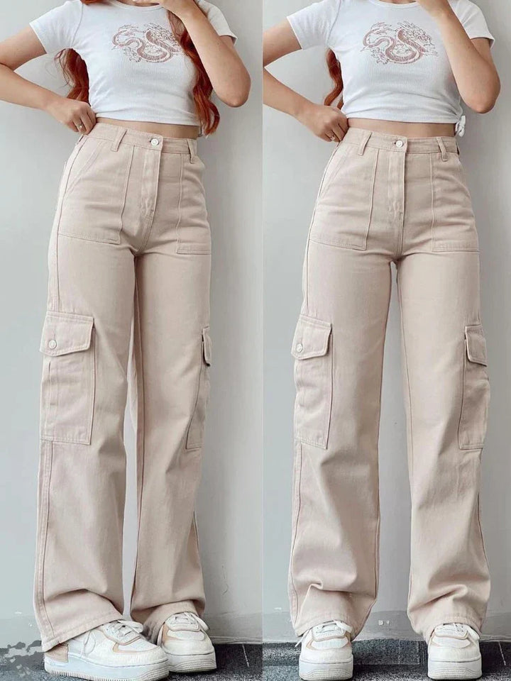 Mens Cargo Jogger Pants Wide Leg Retro Style - BritishMode