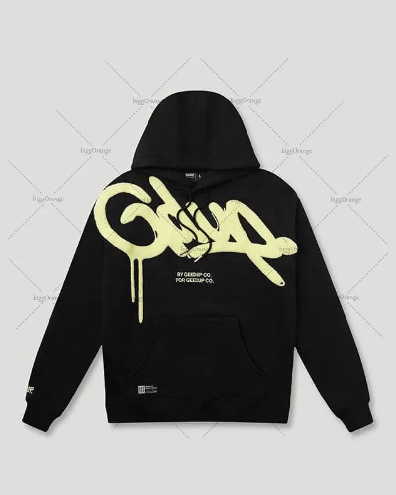 Unisex Oversized Hoodie with Graphic Print Casual Fit - BritishMode