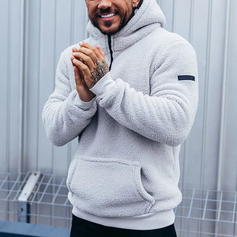 Mens Fleece Jacket Zip-Up Classic Warm Fit