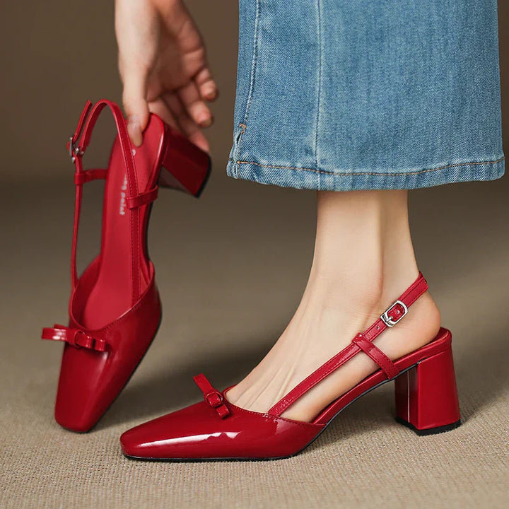 Womens Genuine Leather Heels Classic Fit - BritishMode